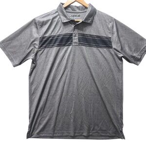 Pebble Beach Dry Luxe‎ Performance  Golf Polo Shirt Gray Black Men's XL